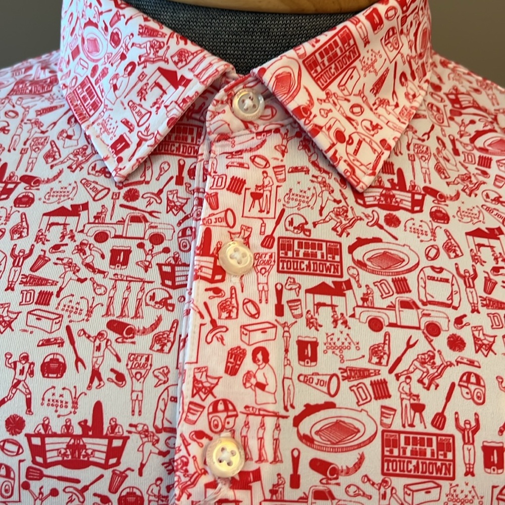 Johnnie-O Nebraska Tailgater 2.0 Jr. Printed Jersey Performance Polo Size 16 Boy - Picture 7 of 16